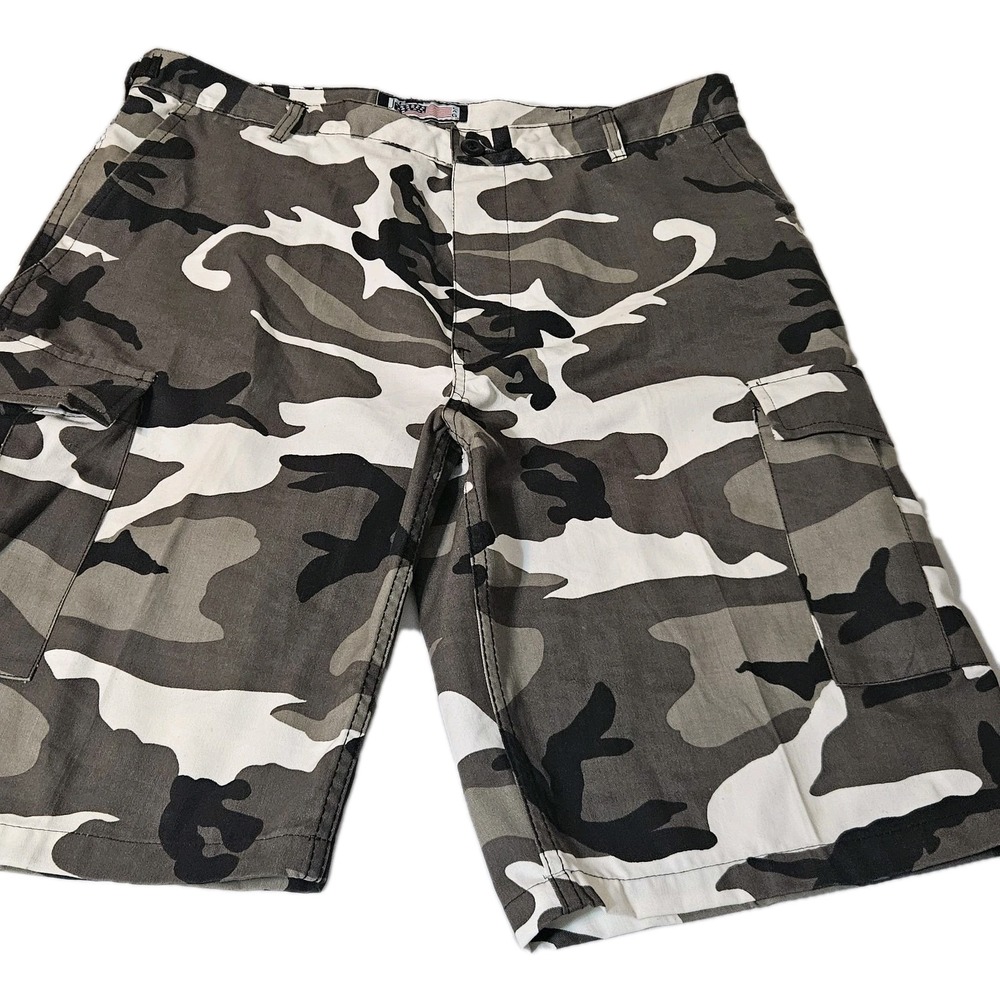 Vintage Jet Lag Shorts Mens Size L Camo Camouflage Cargos‎ Military Gorpcore Y2K